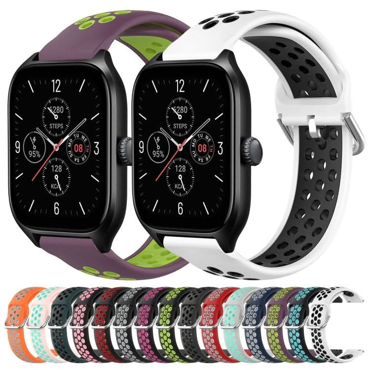 20mm Perforated Breathable Sports Silicone Watch Band, Series 4