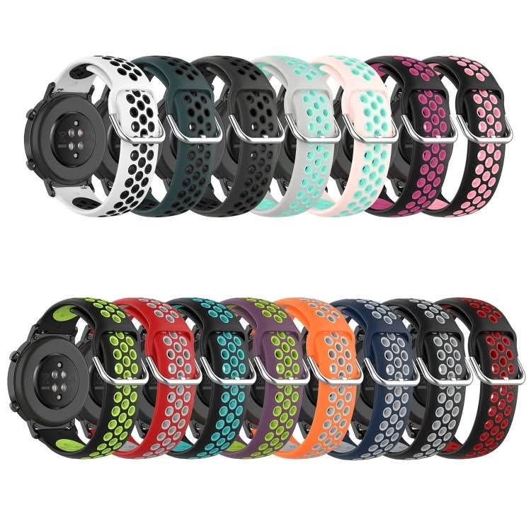 20mm Perforated Breathable Sports Silicone Watch Band, Series 4-Reluova