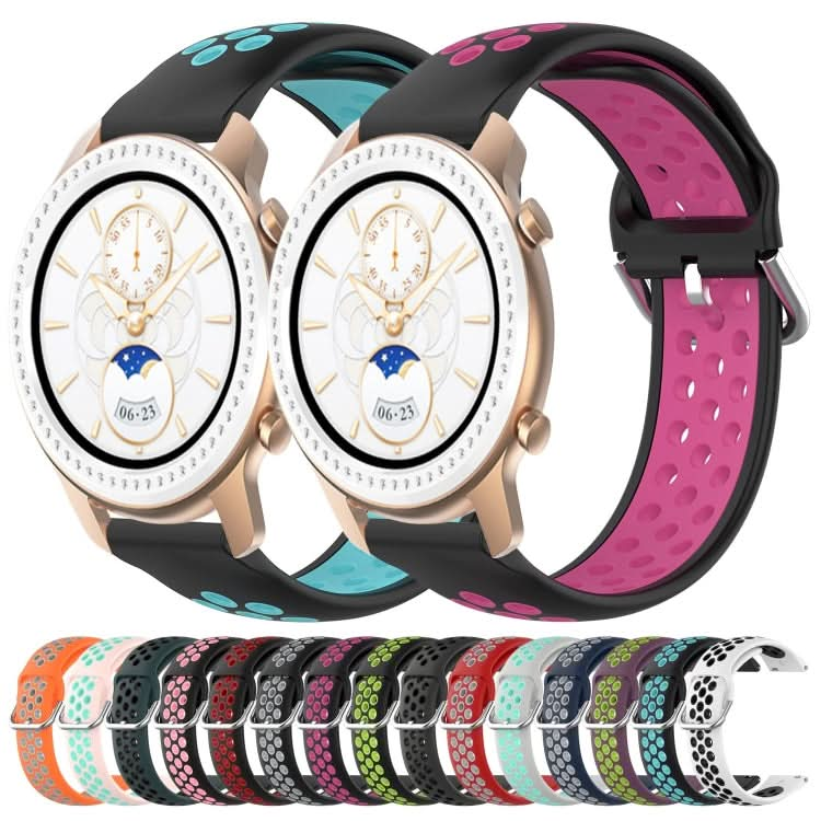 20mm Perforated Breathable Sports Silicone Watch Band, Series 3-Reluova