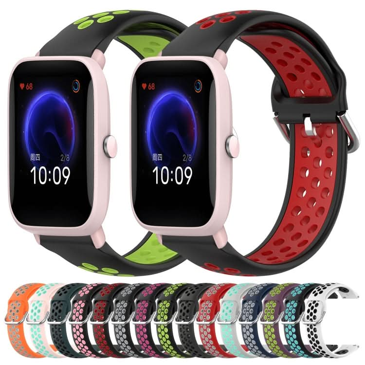 20mm Perforated Breathable Sports Silicone Watch Band, Series 5