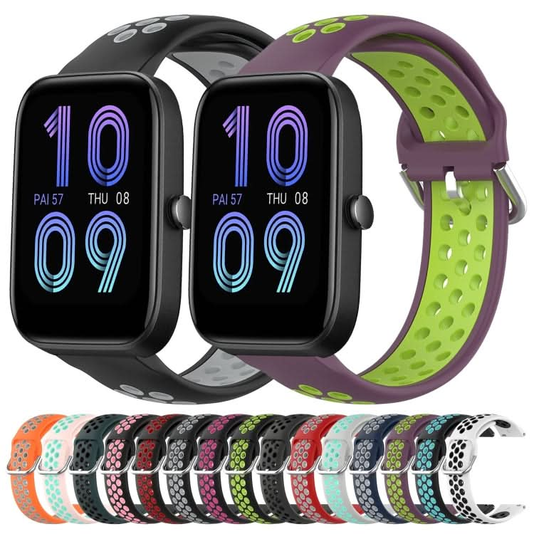 20mm Perforated Breathable Sports Silicone Watch Band, Series 1-Reluova