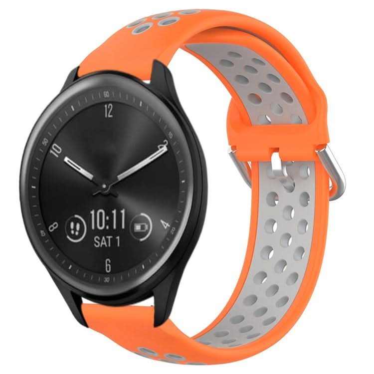 20mm Perforated Breathable Sports Silicone Watch Band, Series 7