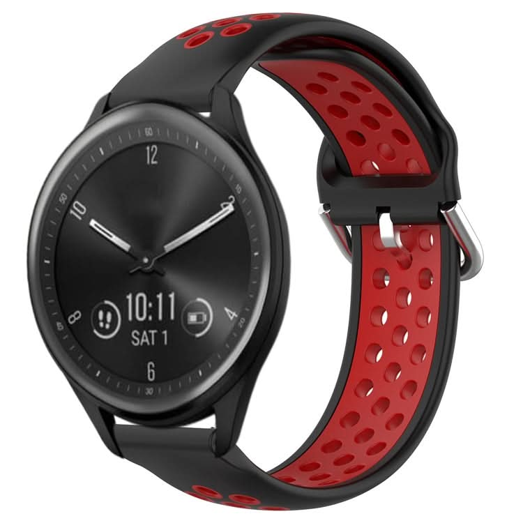 20mm Perforated Breathable Sports Silicone Watch Band, Series 7-Reluova