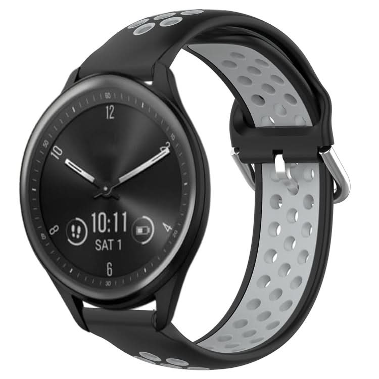 20mm Perforated Breathable Sports Silicone Watch Band, Series 7-Reluova