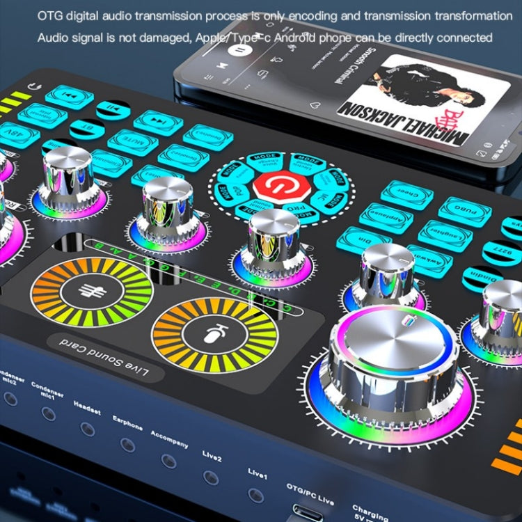 Q7 Live Streaming Sound Card Audio Mixer for Recording Live