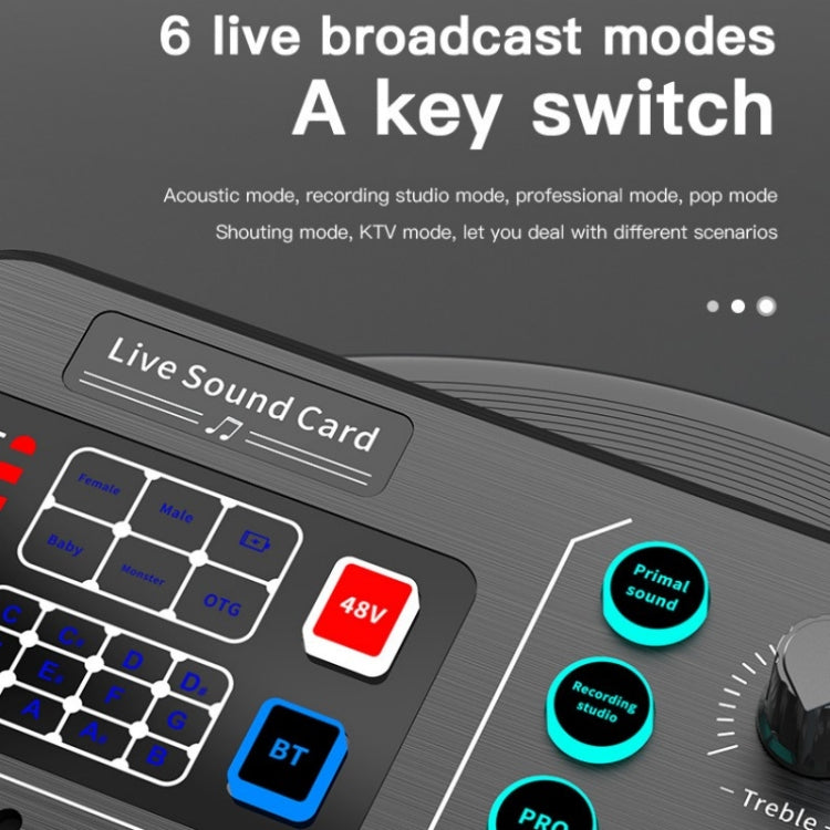 M6 Live Sound Card Multifunctional Wireless Voice Changer Broadcast Mixer My Store