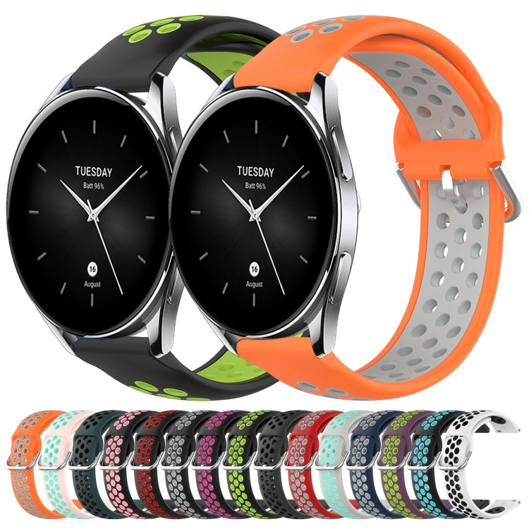 22mm Perforated Breathable Sports Silicone Watch Band, Series 1-Reluova