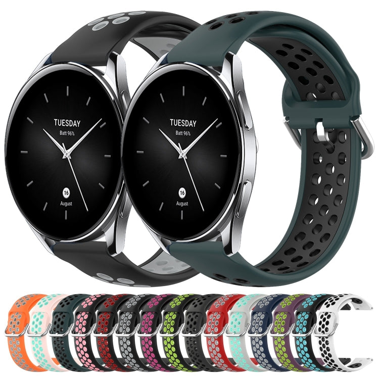 22mm Perforated Breathable Sports Silicone Watch Band, Series 4-Reluova