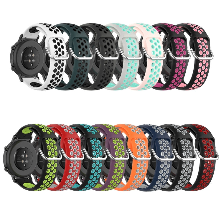 22mm Perforated Breathable Sports Silicone Watch Band, Series 4-Reluova