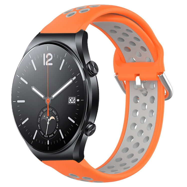 22mm Perforated Breathable Sports Silicone Watch Band, Series 3-Reluova