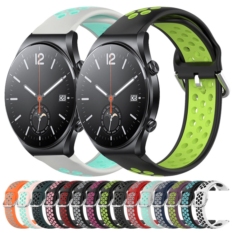 22mm Perforated Breathable Sports Silicone Watch Band, Series 3-Reluova