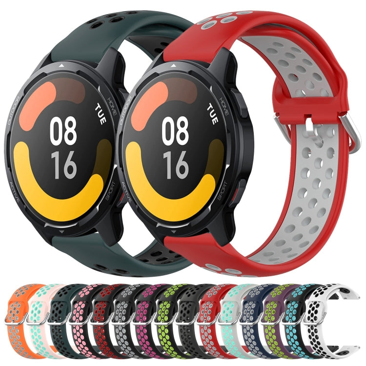 22mm Perforated Breathable Sports Silicone Watch Band, Series 1-Reluova