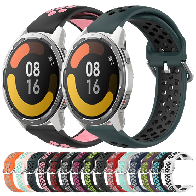 22mm Perforated Breathable Sports Silicone Watch Band, Series 5-Reluova