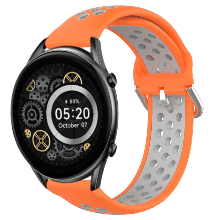 22mm Perforated Breathable Sports Silicone Watch Band, Series 3-Reluova