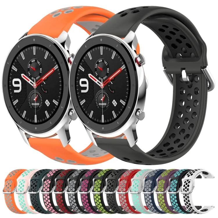 22mm Perforated Breathable Sports Silicone Watch Band, Series 4