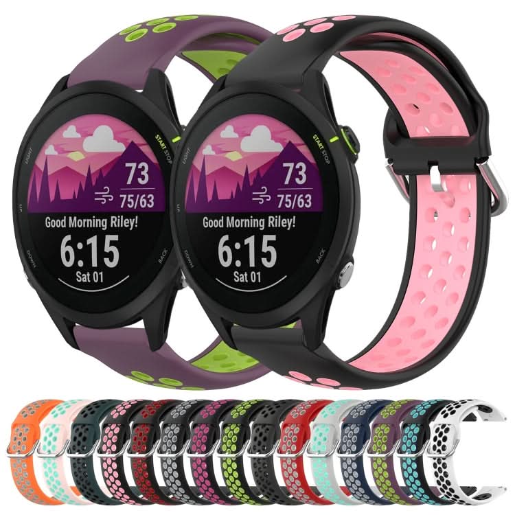 22mm Perforated Breathable Sports Silicone Watch Band, Series 2