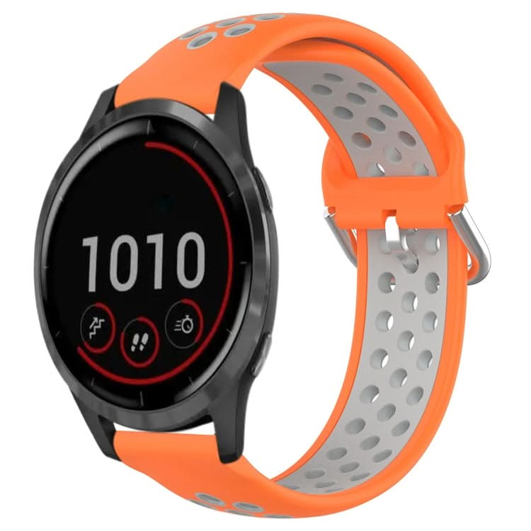 22mm Perforated Breathable Sports Silicone Watch Band, Series 1-Reluova