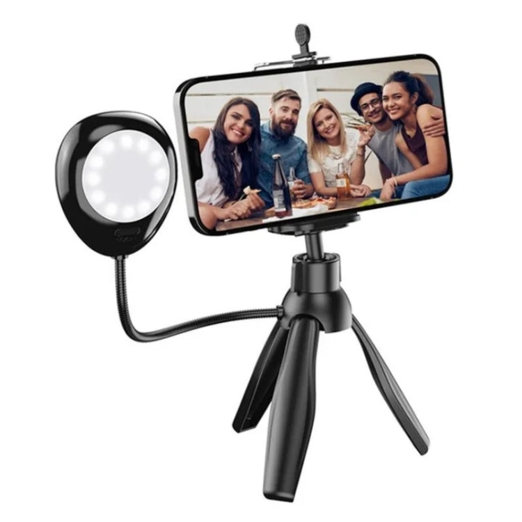 XWJ-S1 Desktop Cell Phone Holder Tripod with LED Lights Reluova