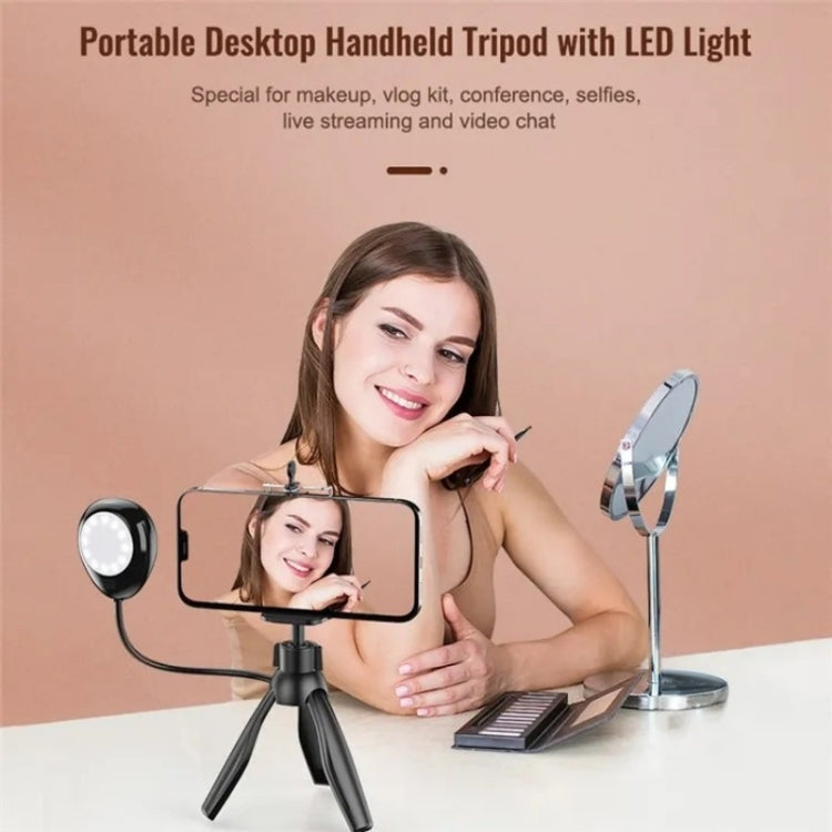 XWJ-S1 Desktop Cell Phone Holder Tripod with LED Lights Reluova