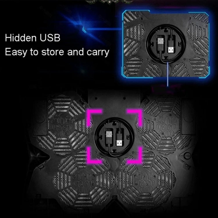 S400 Four Cooling Fans Foldable Adjustable Gaming Laptop Desktop Holder My Store