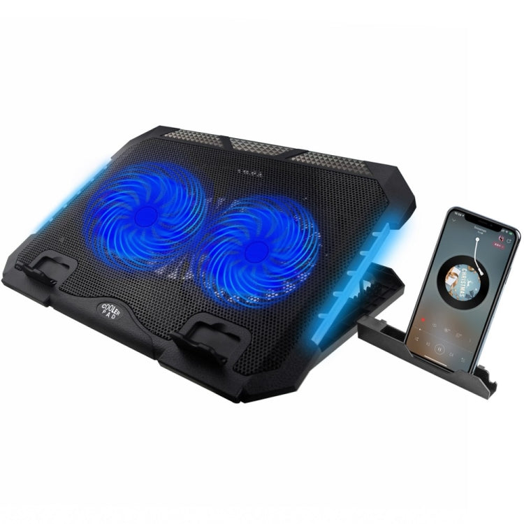 S900 Dual USB Ports Adjustable Height RGB Laptop Cooling Pad Stand My Store