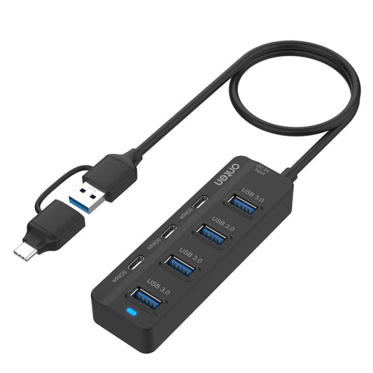 Onten UCA5306 7 in 2 USB3.0 + Type-C 7-Ports HUB Docking Station Support OTG Function My Store