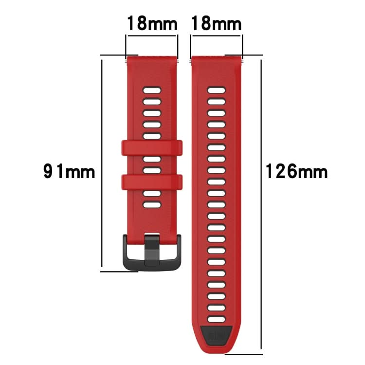 18mm Sports Two-Color Silicone Watch Band, Series 1