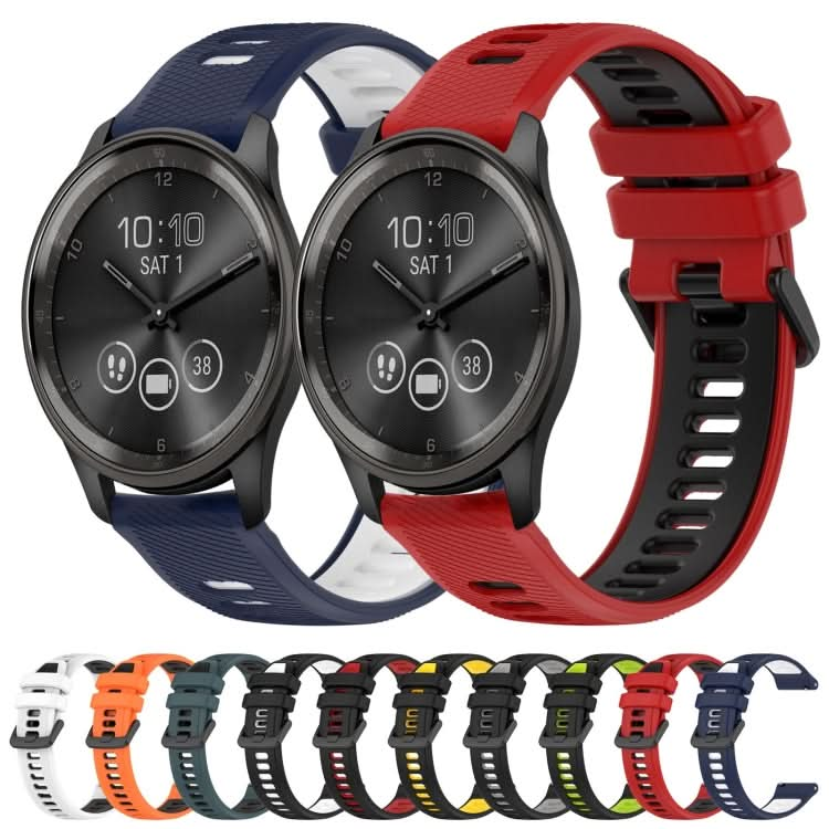 20mm Sports Two-Color Silicone Watch Band, Series 6