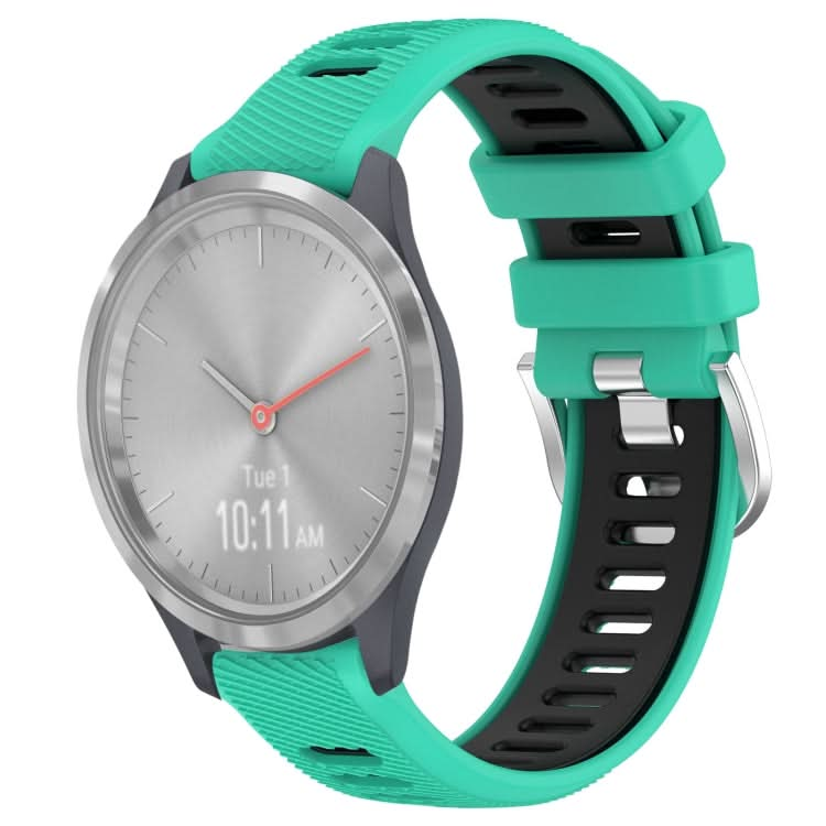 18mm Sports Two-Color Steel Buckle Silicone Watch Band, Series 2