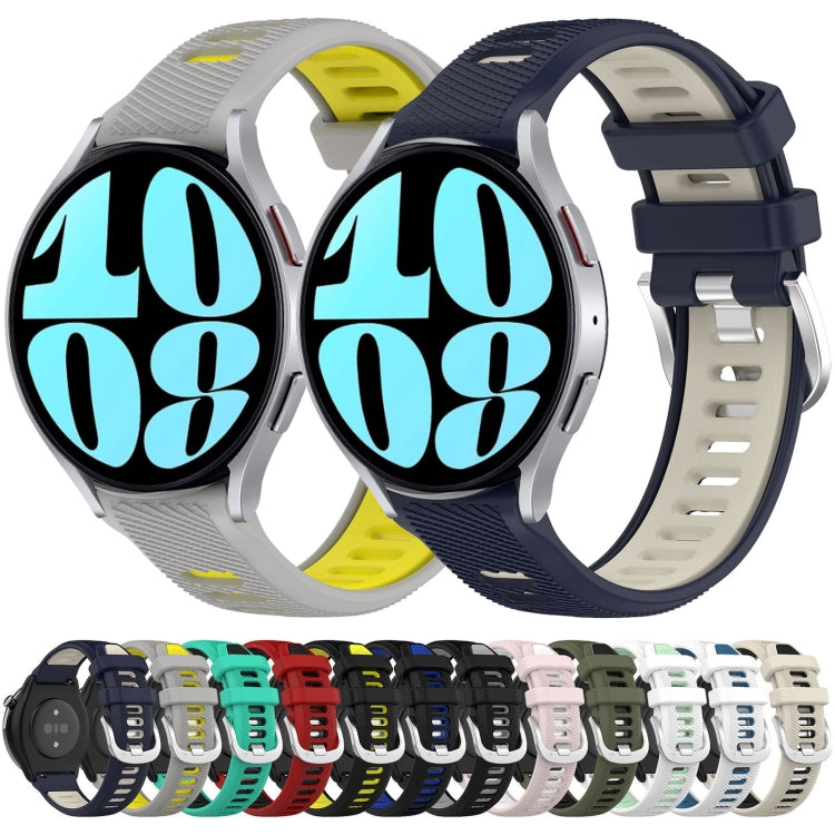 20mm Sports Two-Color Steel Buckle Silicone Watch Band, Series 5-Reluova