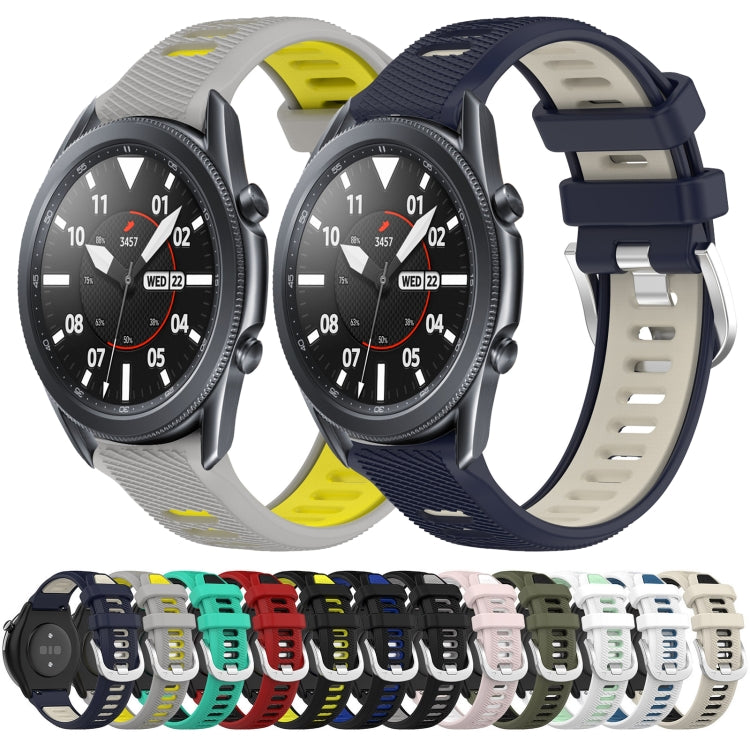 22mm Sports Two-Color Steel Buckle Silicone Watch Band, Series 1-Reluova