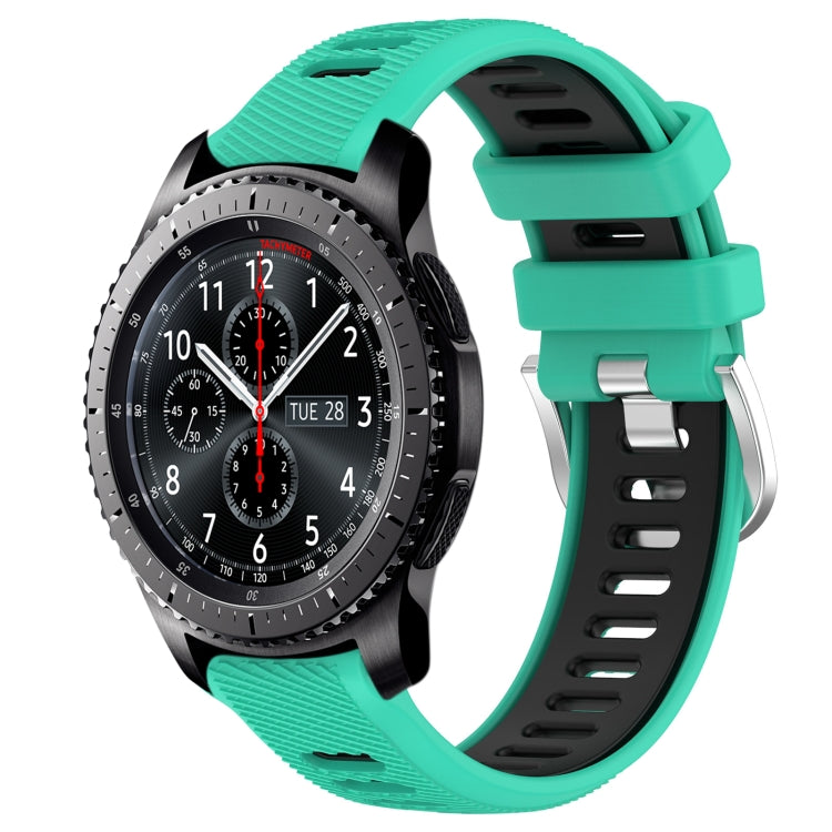 22mm Sports Two-Color Steel Buckle Silicone Watch Band, Series 2-Reluova