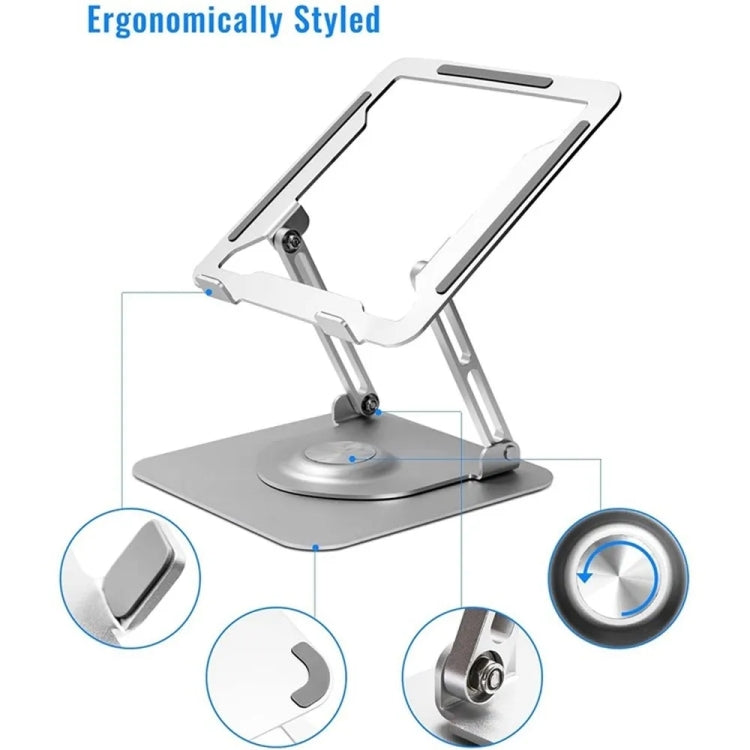 D147 Foldable 360 Degree Rotating Laptop Lifting Bracket Aluminum Alloy Notebook Desktop Stand My Store