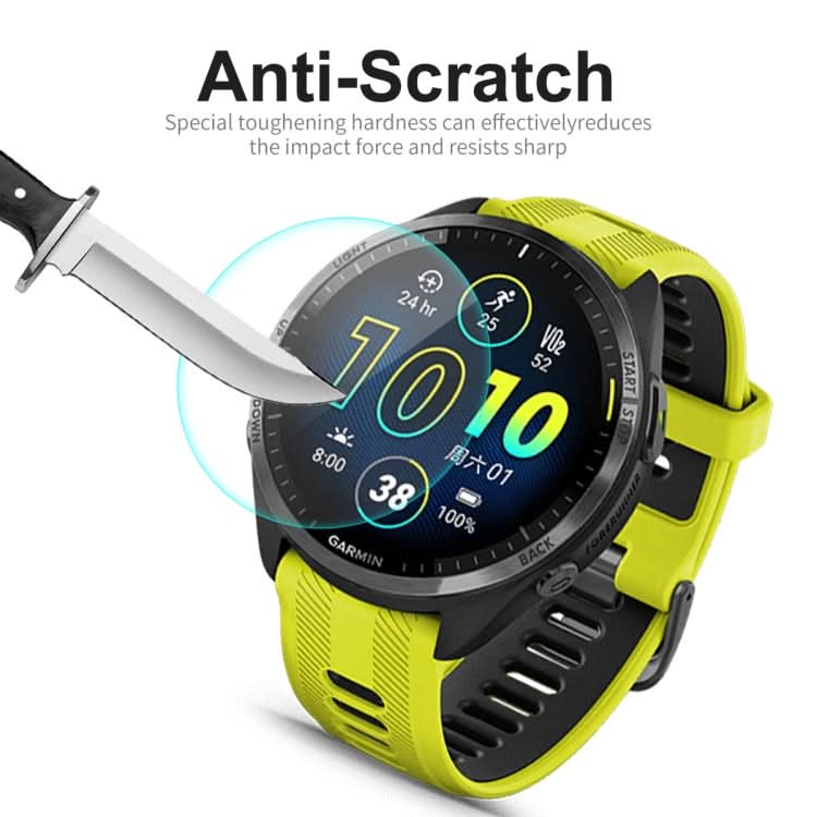 For Garmin Forerunner 965 ENKAY 0.2mm 9H Tempered Glass Screen Protector Watch Film