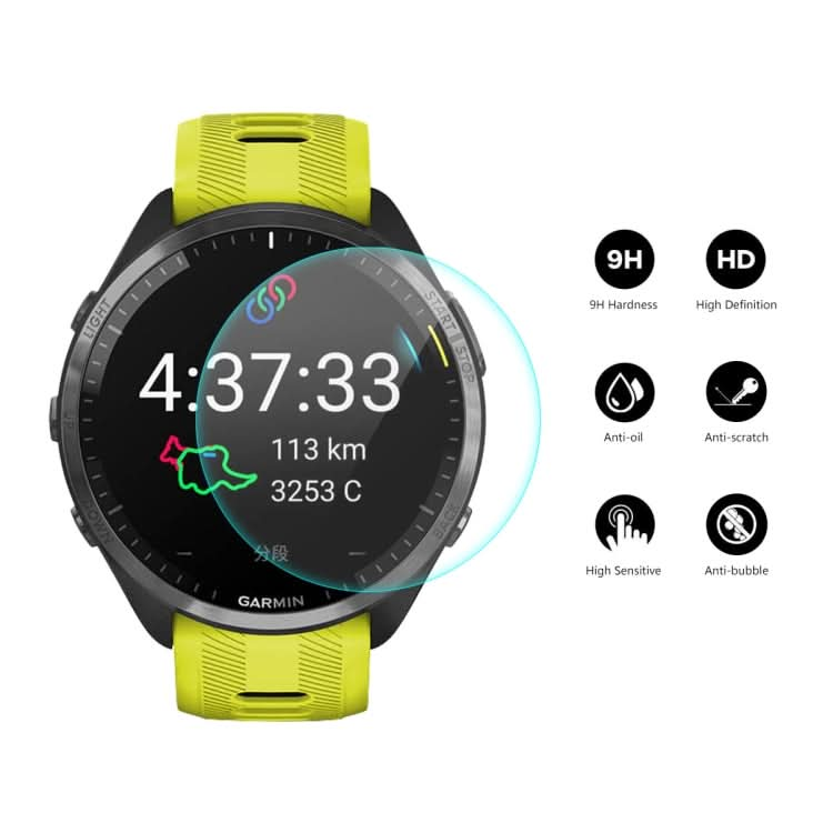 For Garmin Forerunner 965 ENKAY 0.2mm 9H Tempered Glass Screen Protector Watch Film