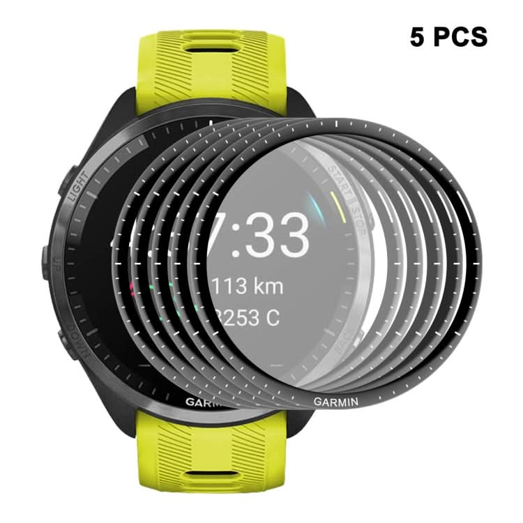 For Garmin Forerunner 965 ENKAY Hat-Prince 3D Full Coverage Soft PC Edge + PMMA HD Screen Protector Film