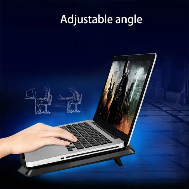 S200 Dual Silent Cooling Fan Portable Slim Notebook Cooling Pad for Laptop