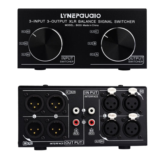 3 Input To 3 Output Fully Balanced XLR Signal Passive Stereo Selector Switch Switcher My Store