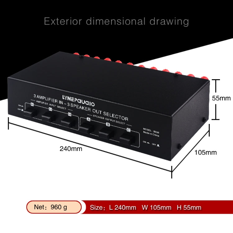 3 Input 3 Output Power Amplifier And Speaker Switcher Speaker Switch Splitter Comparator