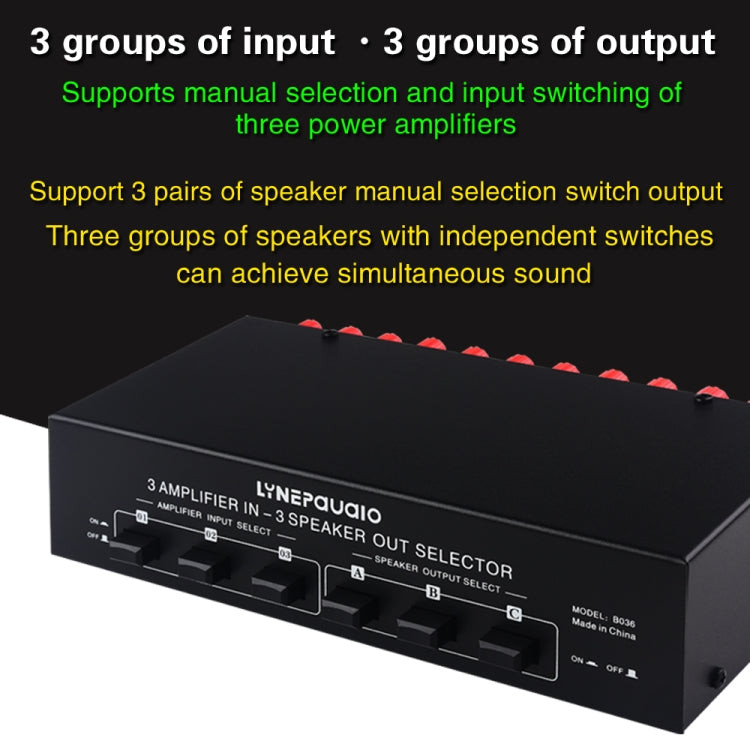 3 Input 3 Output Power Amplifier And Speaker Switcher Speaker Switch Splitter Comparator