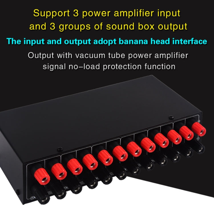 3 Input 3 Output Power Amplifier And Speaker Switcher Speaker Switch Splitter Comparator Reluova