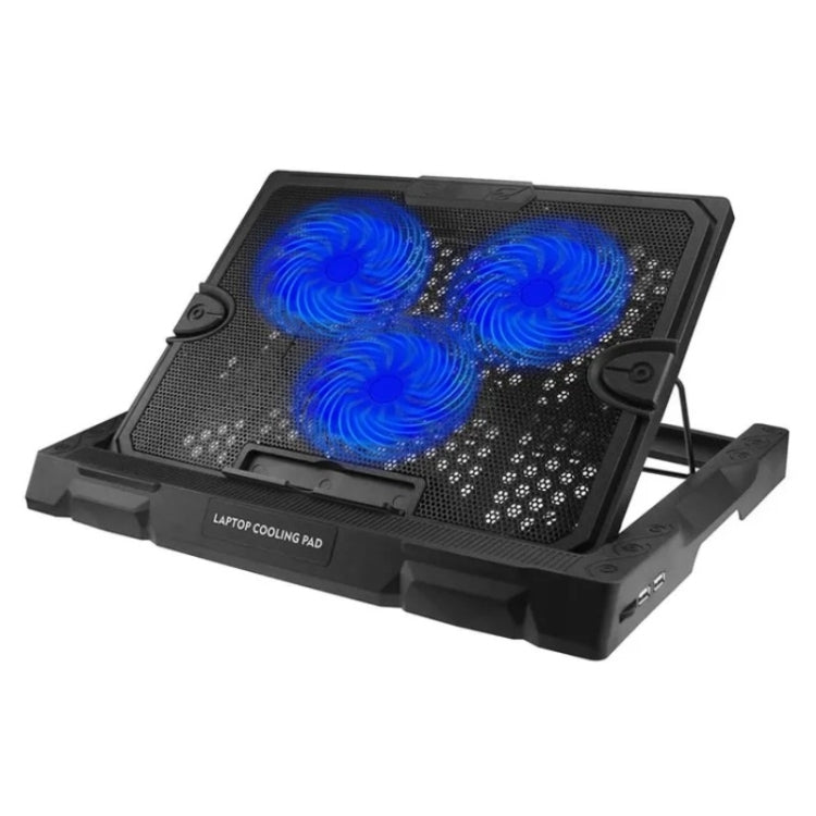 S300 3 Fan Adjustable Wind Speed Desktop Laptop Cooling Pad with Holder