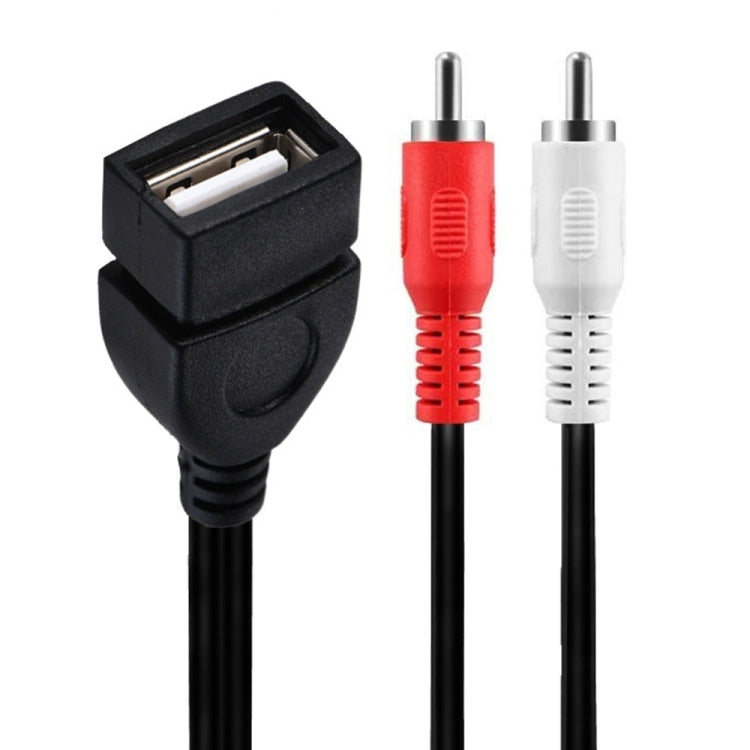 JUNSUNMAY USB 2.0 Female to 2 x RCA Male Video Audio Splitter Adapter Cable My Store