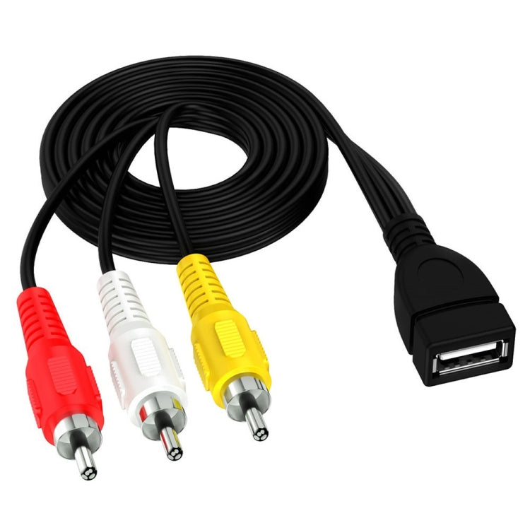 JUNSUNMAY USB Female to 3 x RCA Male Audio Video Splitter Cable My Store