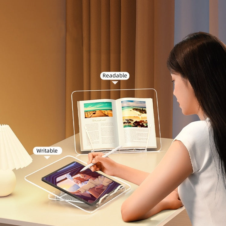 BG-2Y For iPad Tablet PC Angle Adjustable Transparent Acrylic Reading Bookshelf My Store