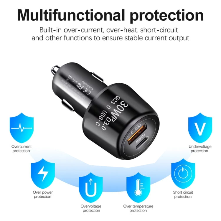 P29 48W PD30W + QC3.0 18W USB Dual Port Car Charger