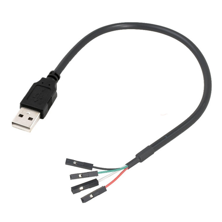 JUNSUNMAY USB 2.0 A to Female 4 Pin Dupont Motherboard Header Adapter Extender Cable, Length: 0.3m My Store