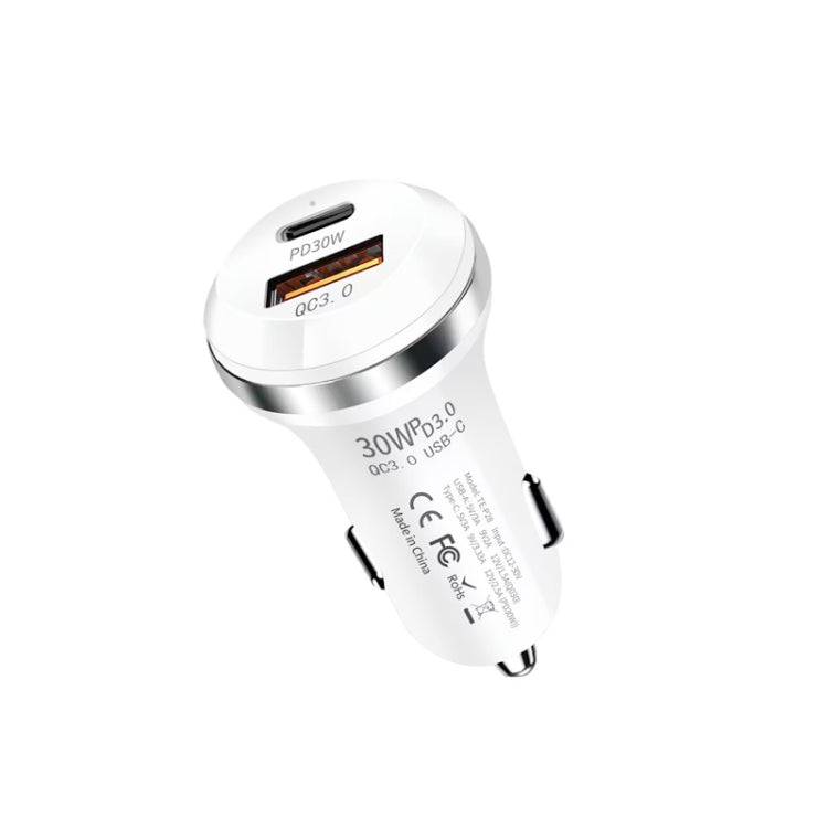 P28 USB-C PD30W + QC3.0 18W USB Dual Port Car Charger