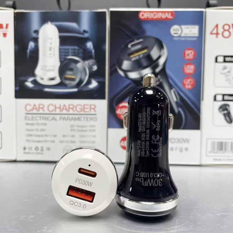 P28 USB-C PD30W + QC3.0 18W USB Dual Port Car Charger ÎҵÄÉ̵ê