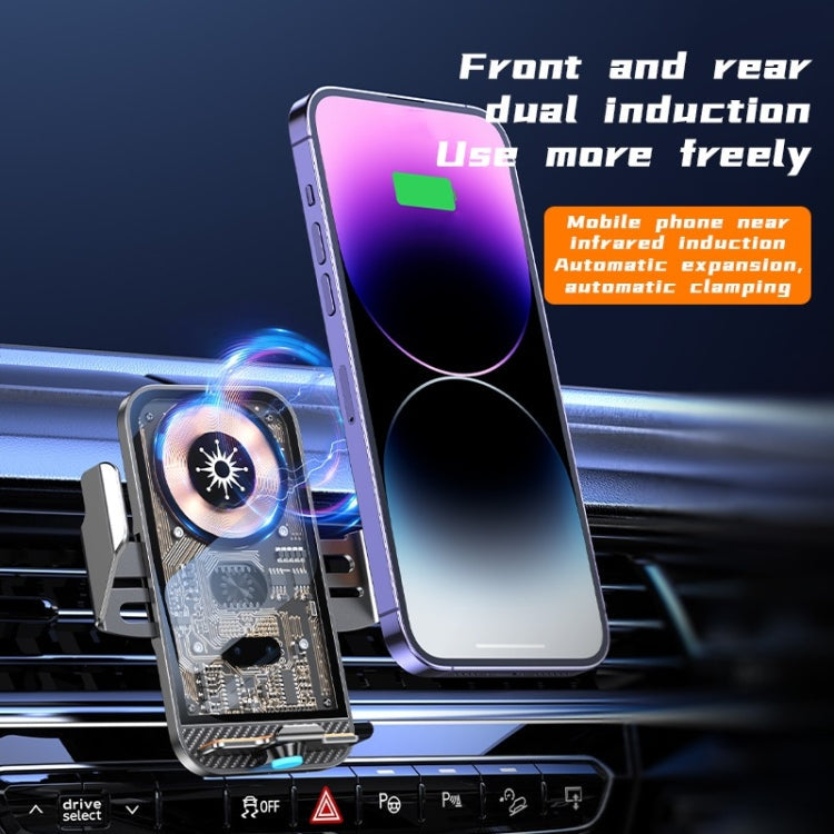 C11 Car 15W Automatically Open Transparent Type-C Wireless Charger Stand ÎҵÄÉ̵ê